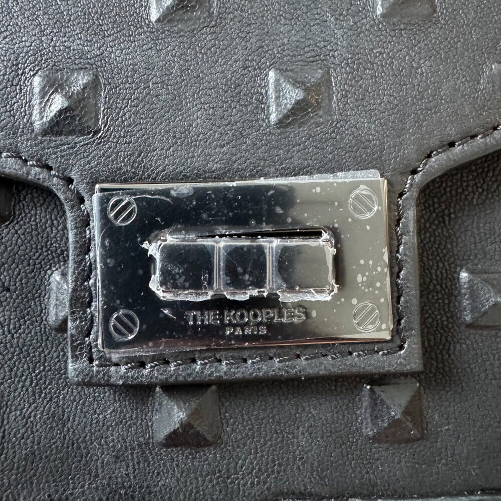 The Kooples Emily Small Bag in Black Stud-Effect Leather – NWT - Picture 5 of 8